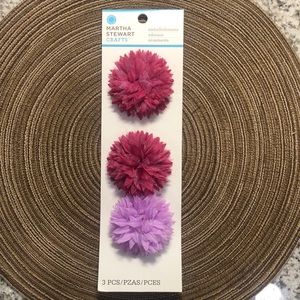 Martha Stewart Fabric Chrysanthemum Flower Stickers